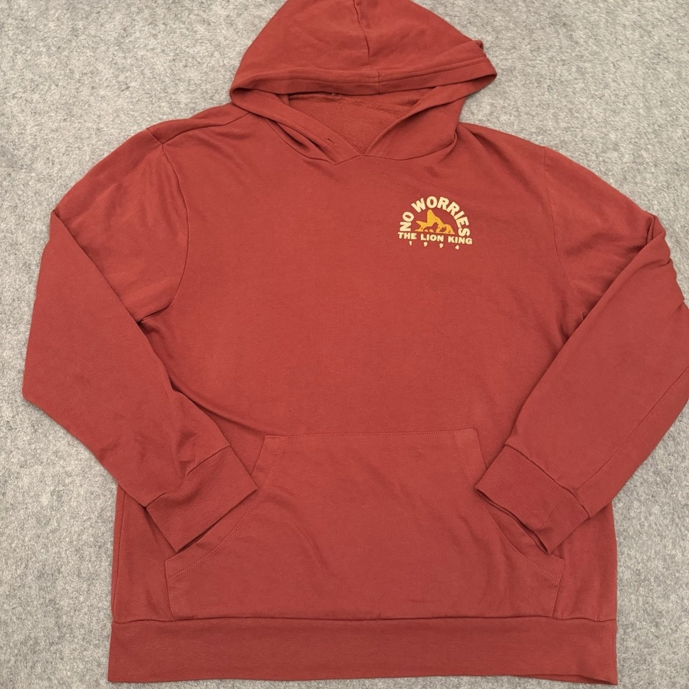 Disney The Lion King Women's Hoodie No Worries Retro Inspired Rust Est Size XL